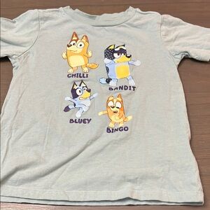 Kids Graphic T-Shirt - Light Blue. Bluey & family. 5t